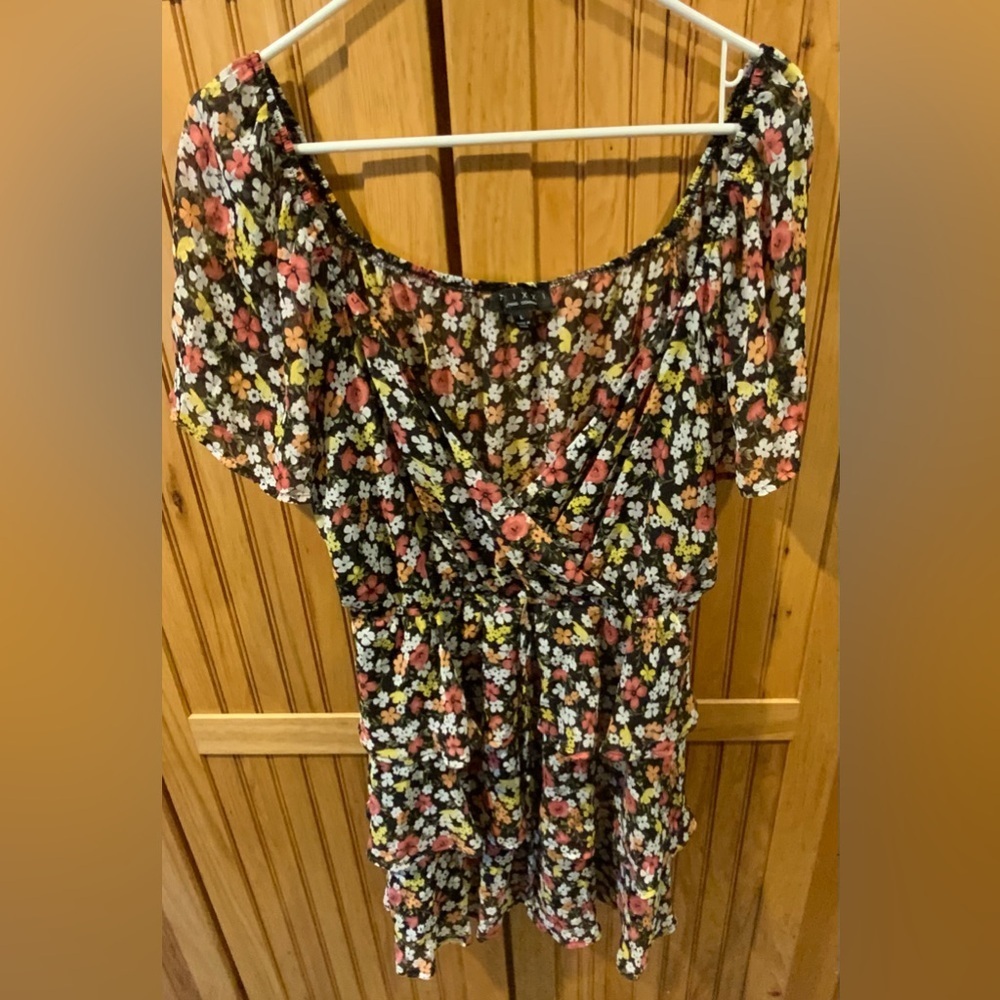 Trixxi Black Floral Dress